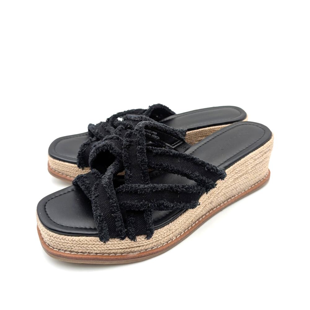 Splendid Danna Espadrille Wedge Sandals Women's Black Size US9.5M EU39.5